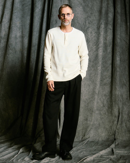 venetian stripe wide banana slacks