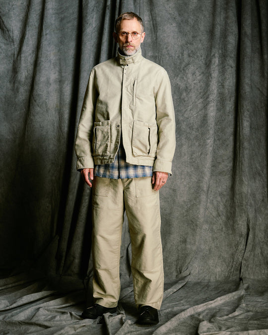 heavy moleskin short coverall jacket