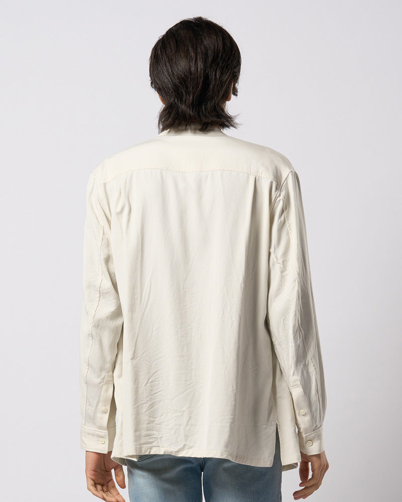 band collar shirt coat