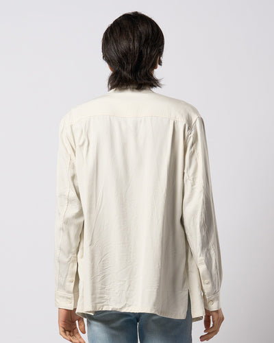 band collar shirt coat