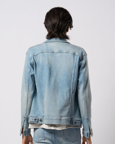 denim zip blouson