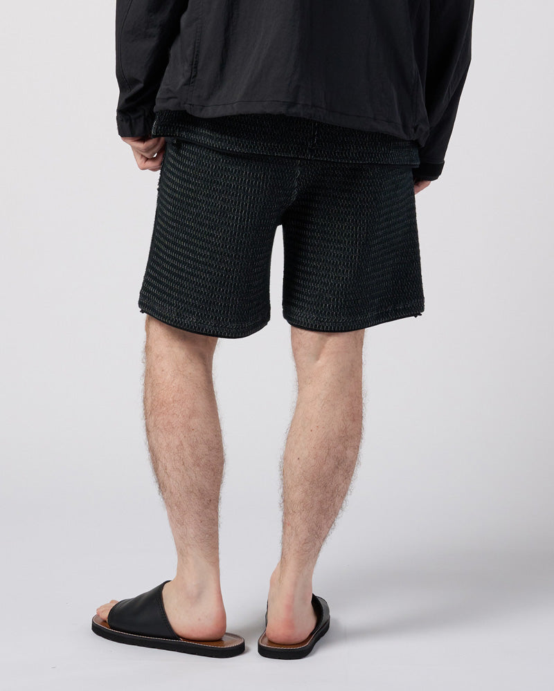 textured knit shorts