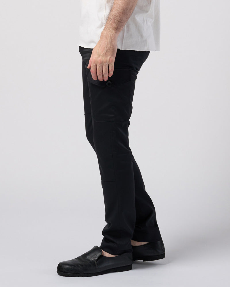 fine satin slim cargo