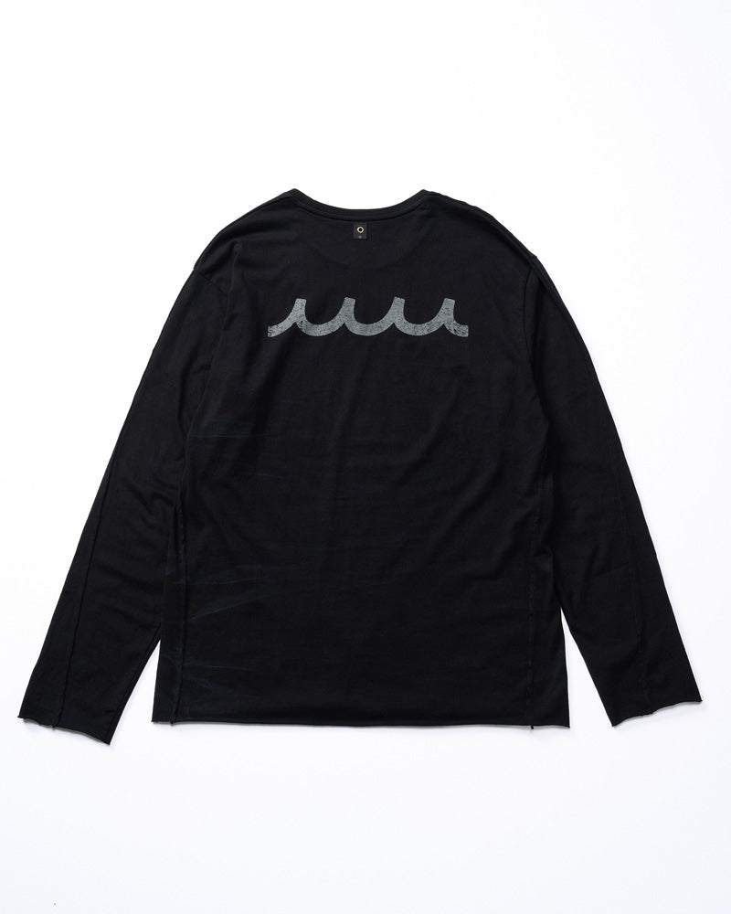 【muta × wjk】cut-off crew-neck L/S(printed)