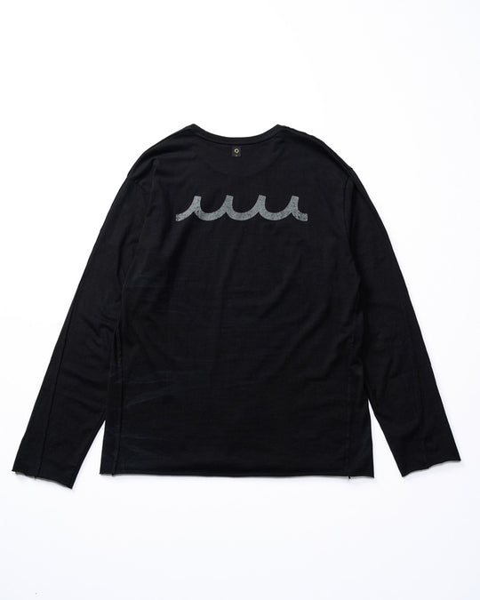 【muta × wjk】cut-off crew-neck L/S(printed)