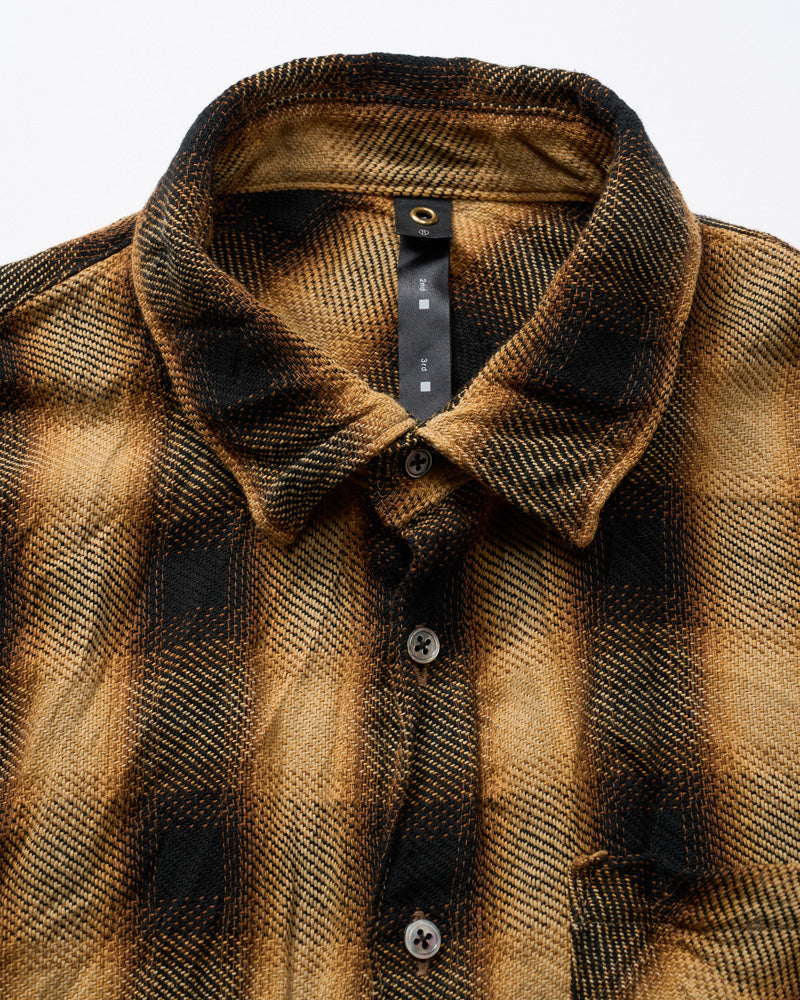 【muta × wjk】twist wrinkle check shirt