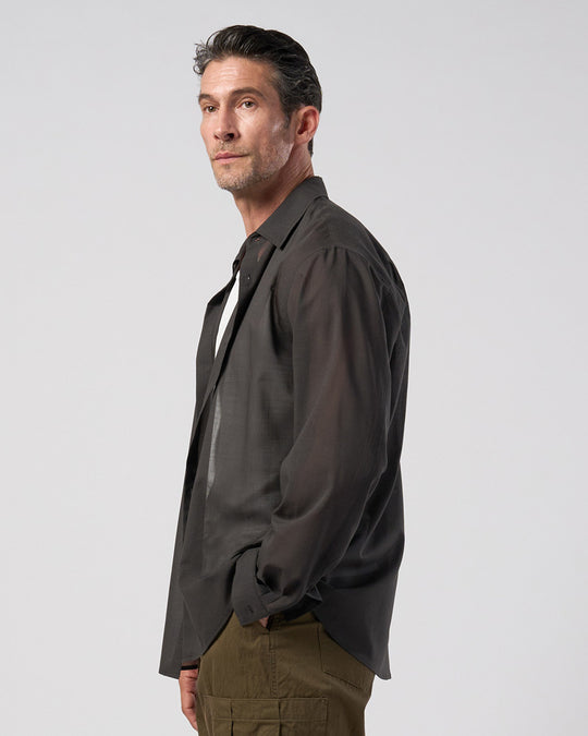 airy wool voile shirt