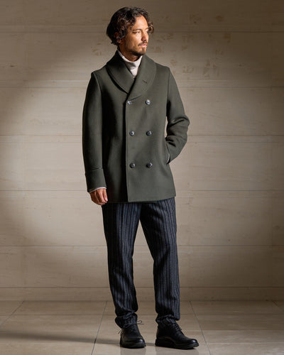 shawl collar half coat