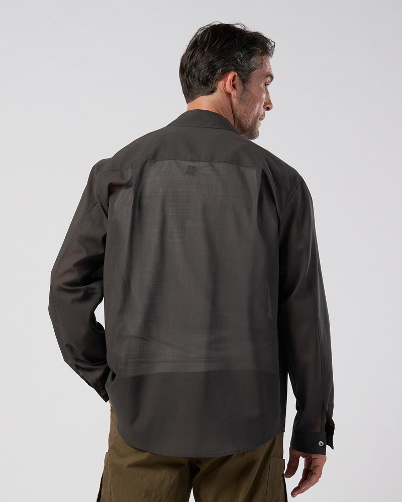 airy wool voile shirt