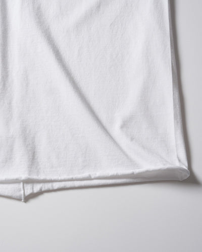 wide cut-off V-neck S/S