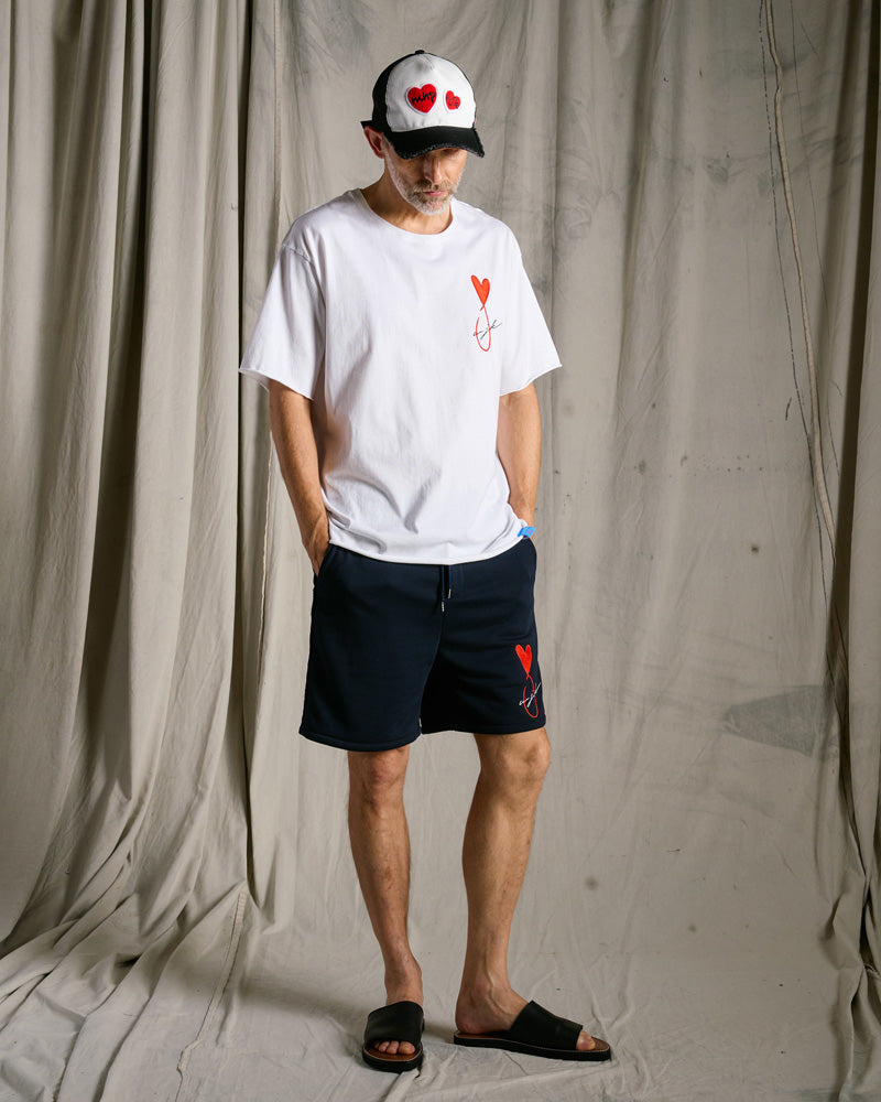 【Maison Honoré Paris × wjk】2-heart patch cut-off mesh cap