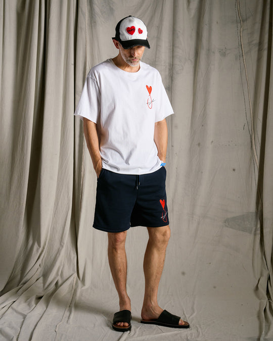 【Maison Honoré Paris × wjk】2-heart patch cut-off mesh cap