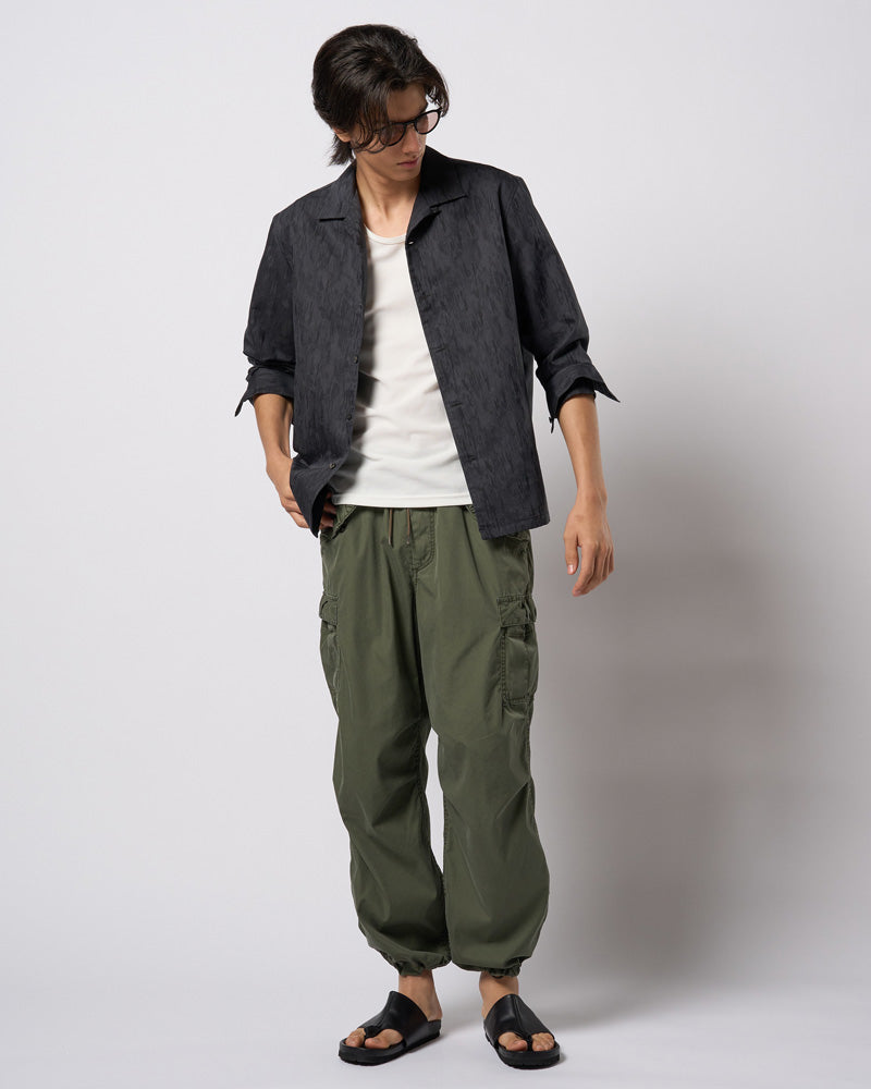 jacquard open collar shirt