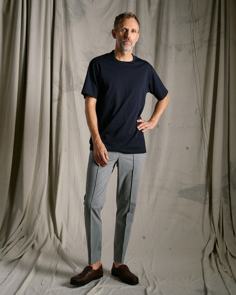comfort pin-tuck slim slacks