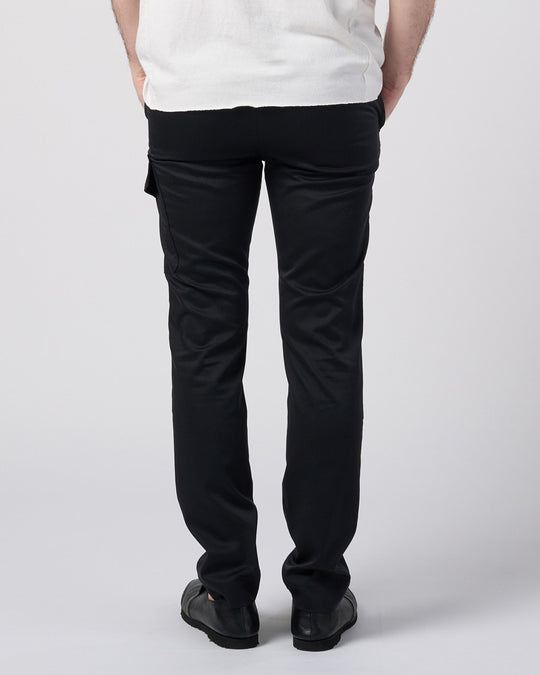 fine satin slim cargo