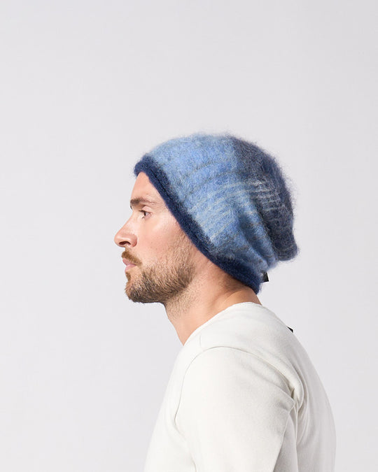 mohair shaggy knit beanie