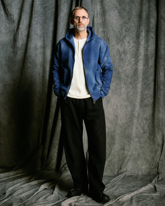 venetian stripe wide banana slacks