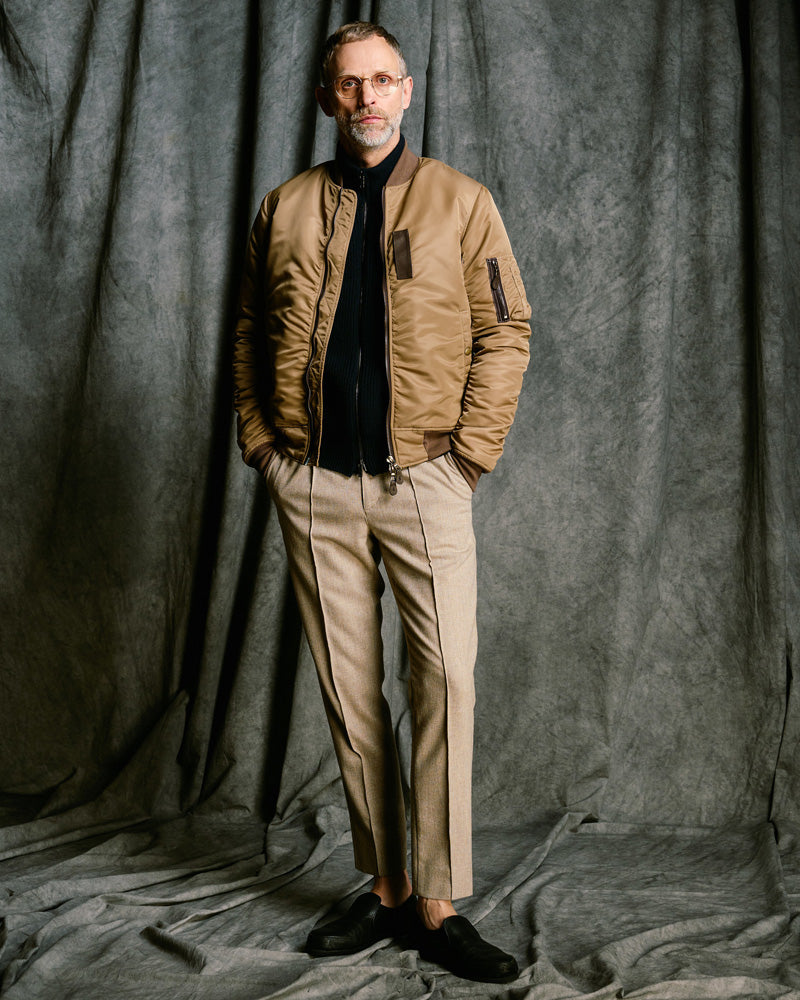 comfort pin-tuck slim slacks