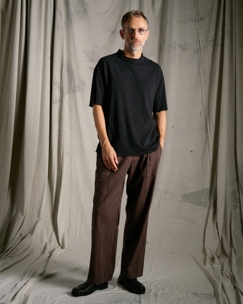 cut-off semi mock neck S/S
