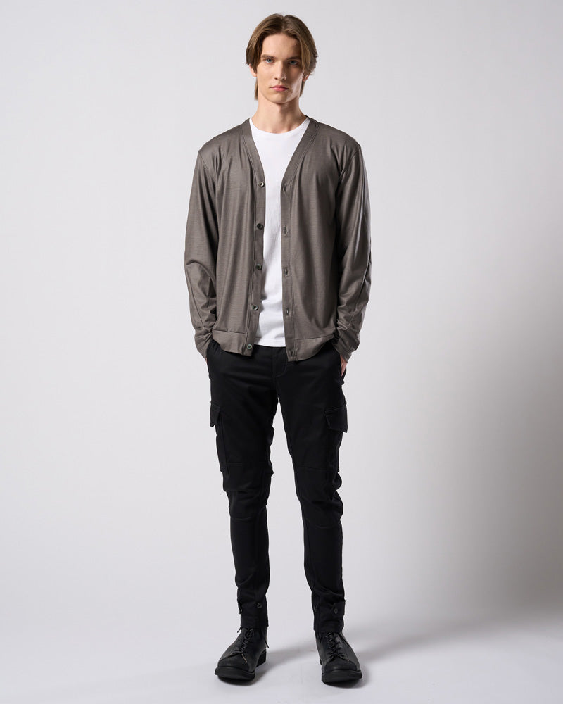 ex.comfy wool middle cardigan