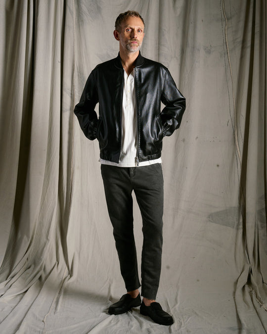 lamb leather bomber jacket