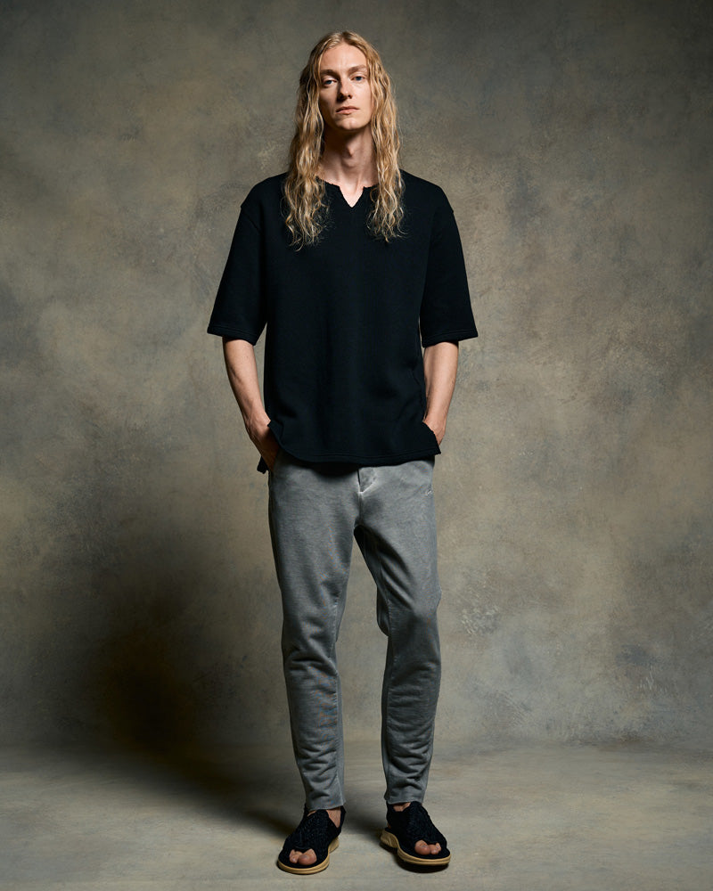 quarter-knit key neck H/S