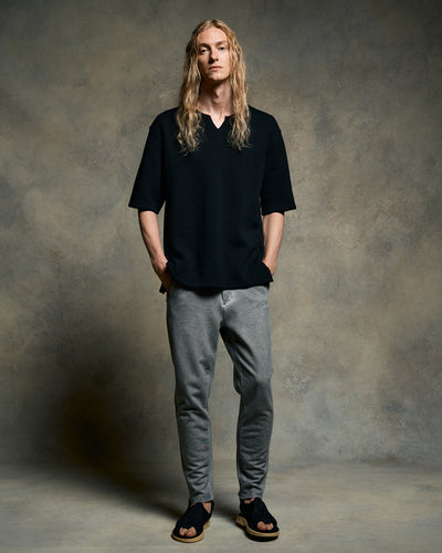 quarter-knit key neck H/S