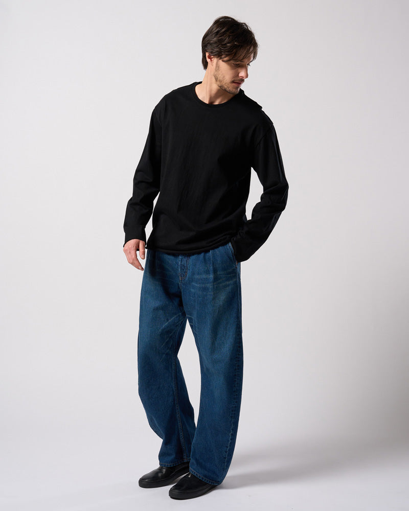 cut-off crew-neck L/S
