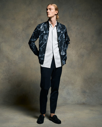 neck zip blouson