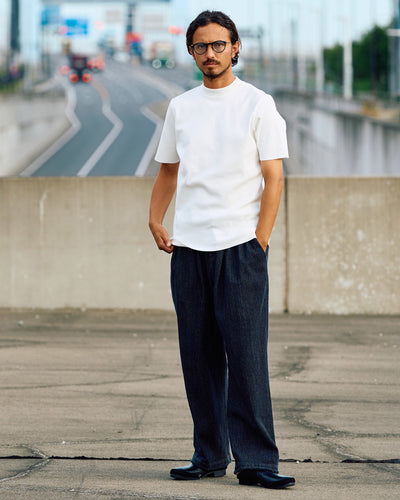 2-tuck wide trousers