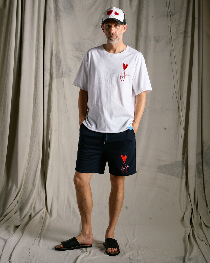 【Maison Honoré Paris × wjk】2-heart patch cut-off mesh cap