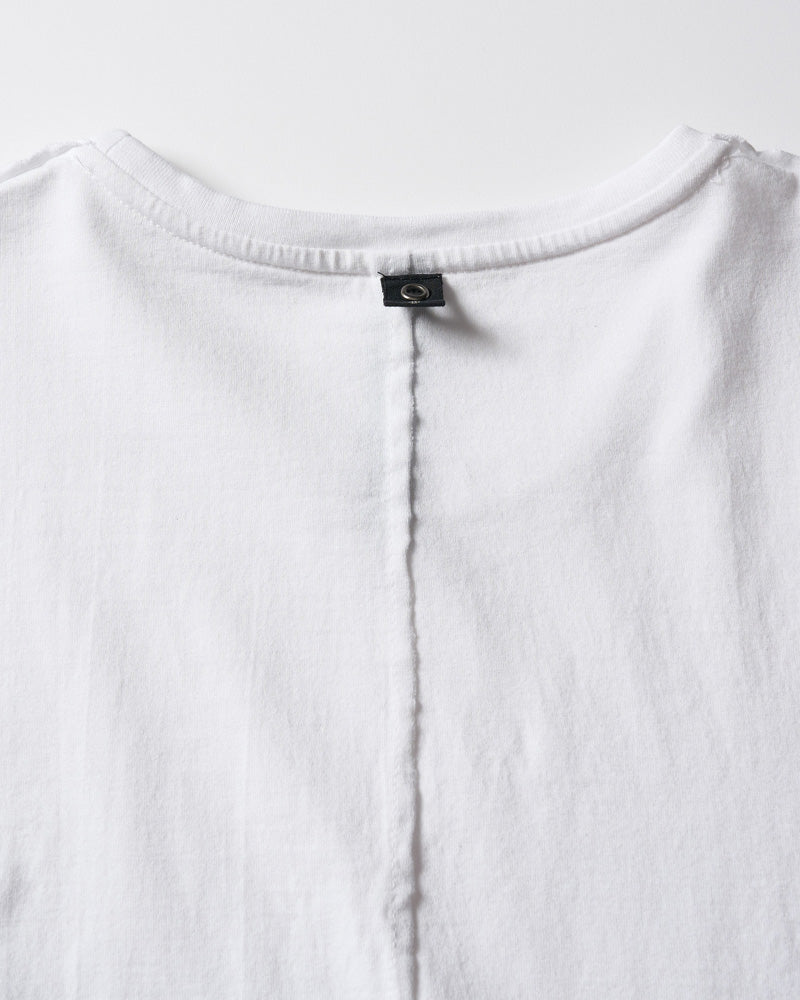 wide cut-off crew-neck S/S