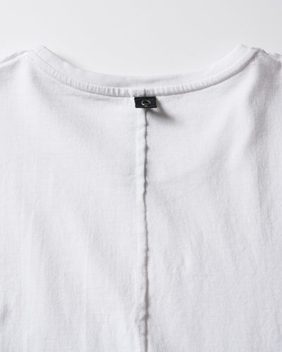 wide cut-off crew-neck S/S
