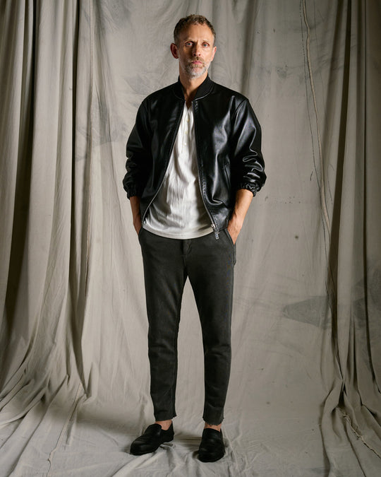 lamb leather bomber jacket