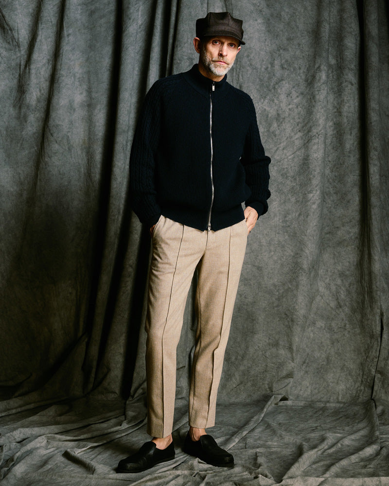 comfort pin-tuck slim slacks