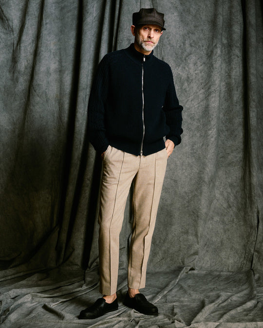 comfort pin-tuck slim slacks