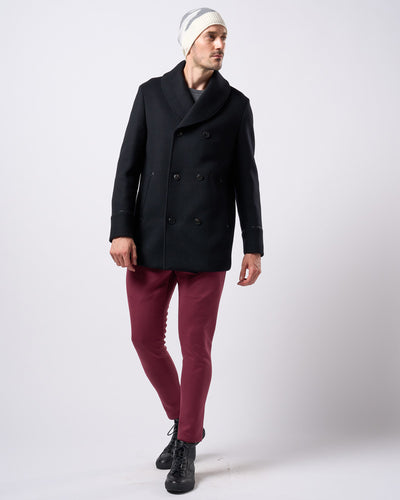 shawl collar half coat