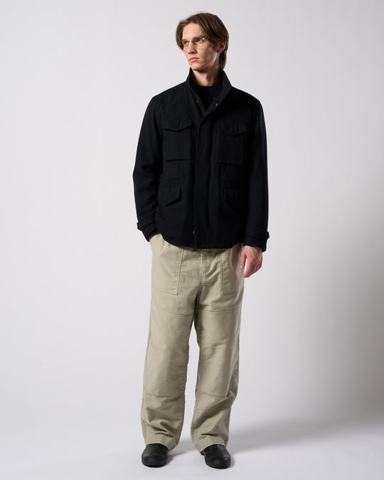 milled wool field jacket