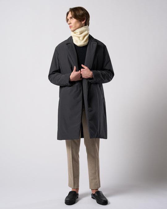 double breasted solid coat