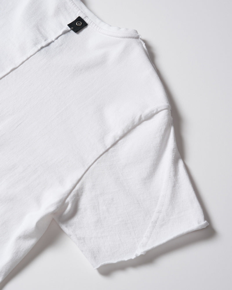 cut-off crew-neck S/S