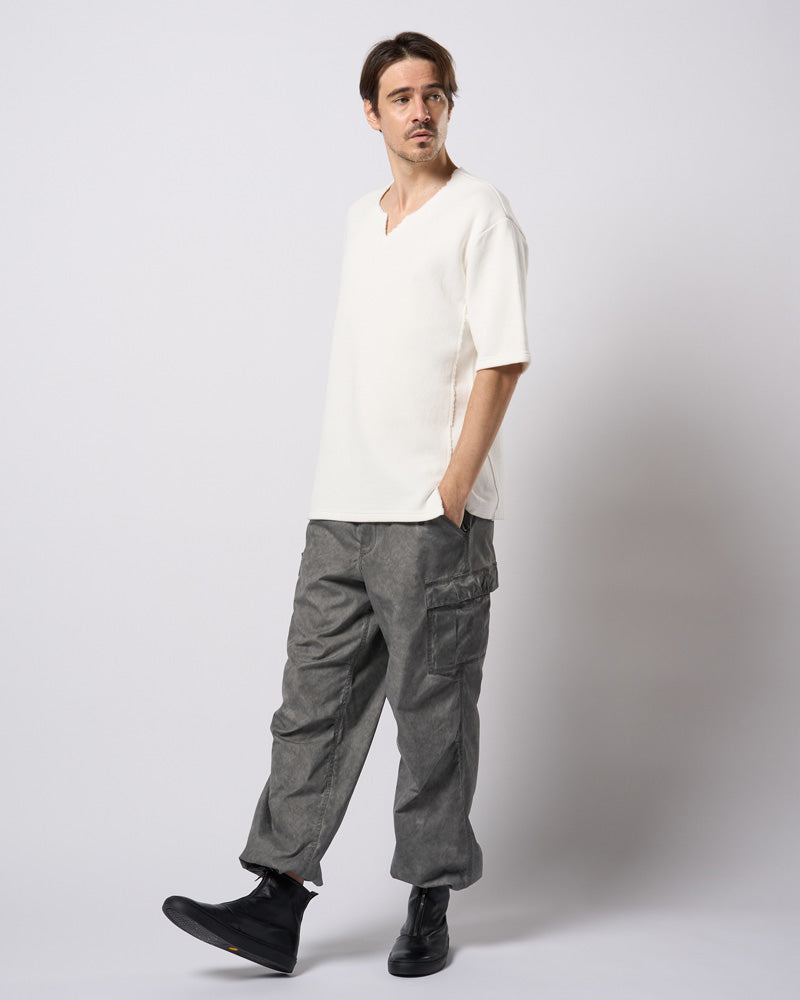 quarter-knit key neck H/S