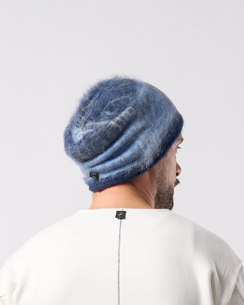 mohair shaggy knit beanie