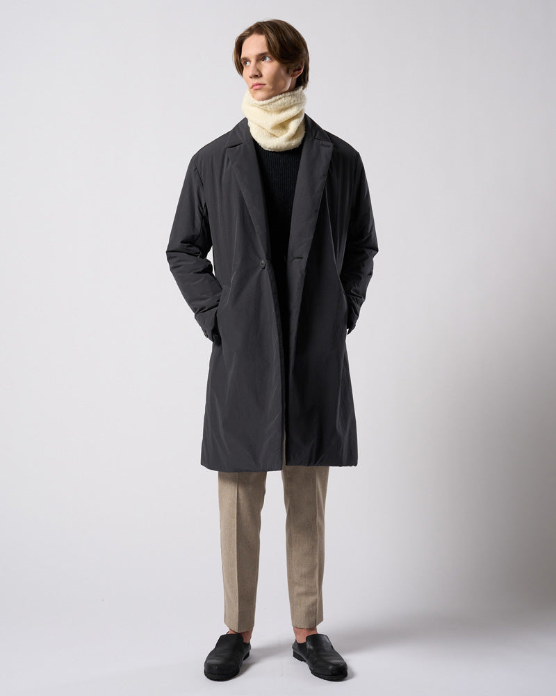 double breasted solid coat