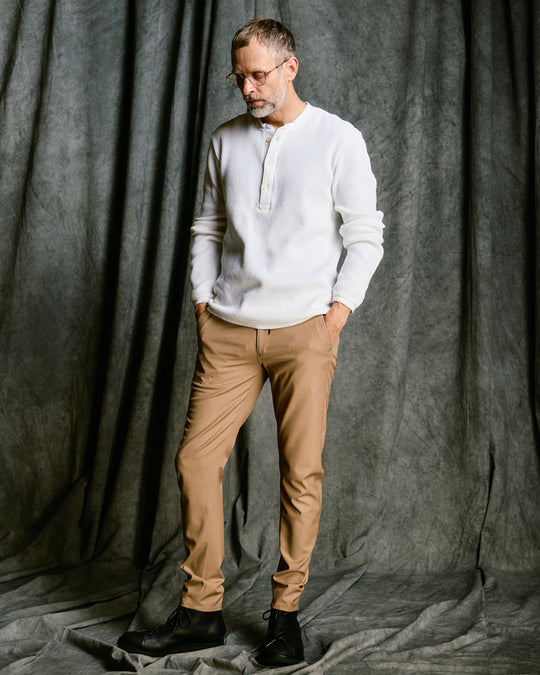 waffle henley L/S