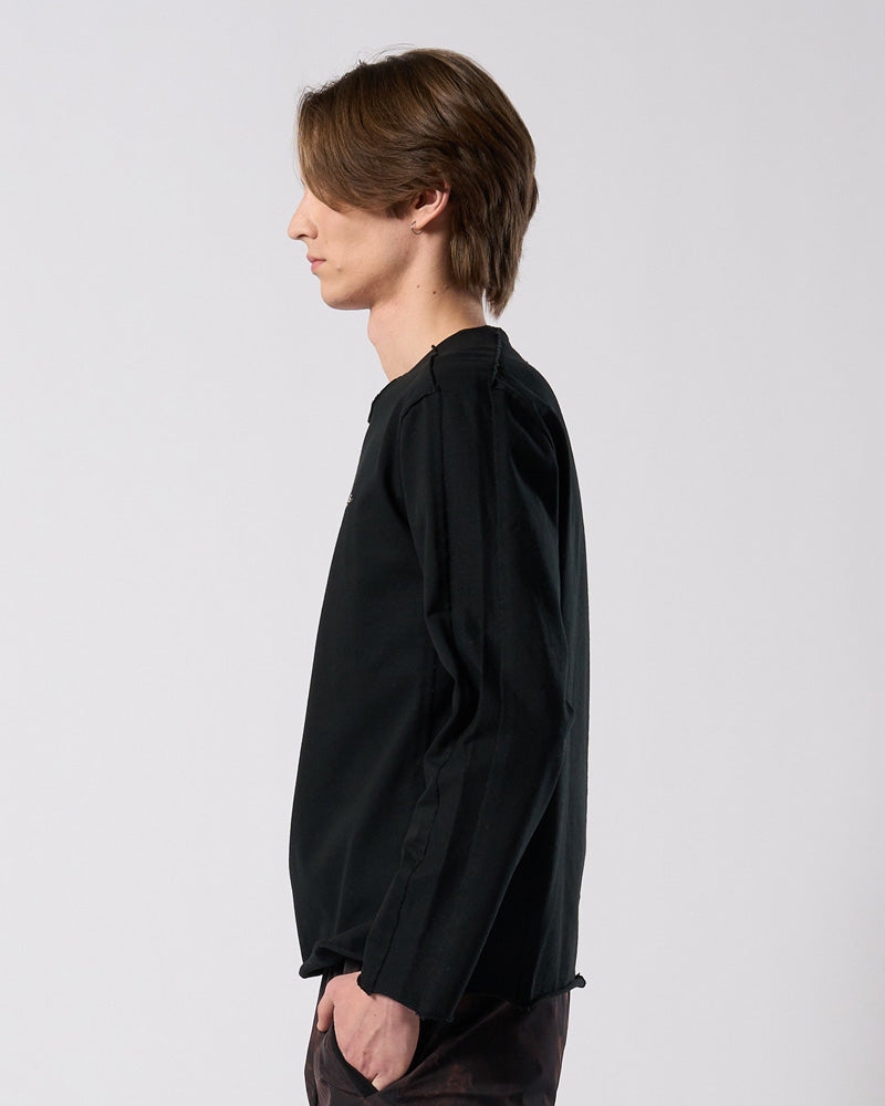 tight jersey cut-off L/S