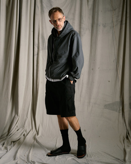 textured nylon short witch blouson