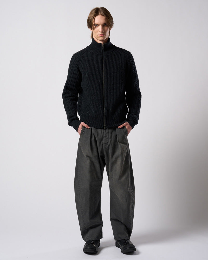 lomond×powder zip-up knit
