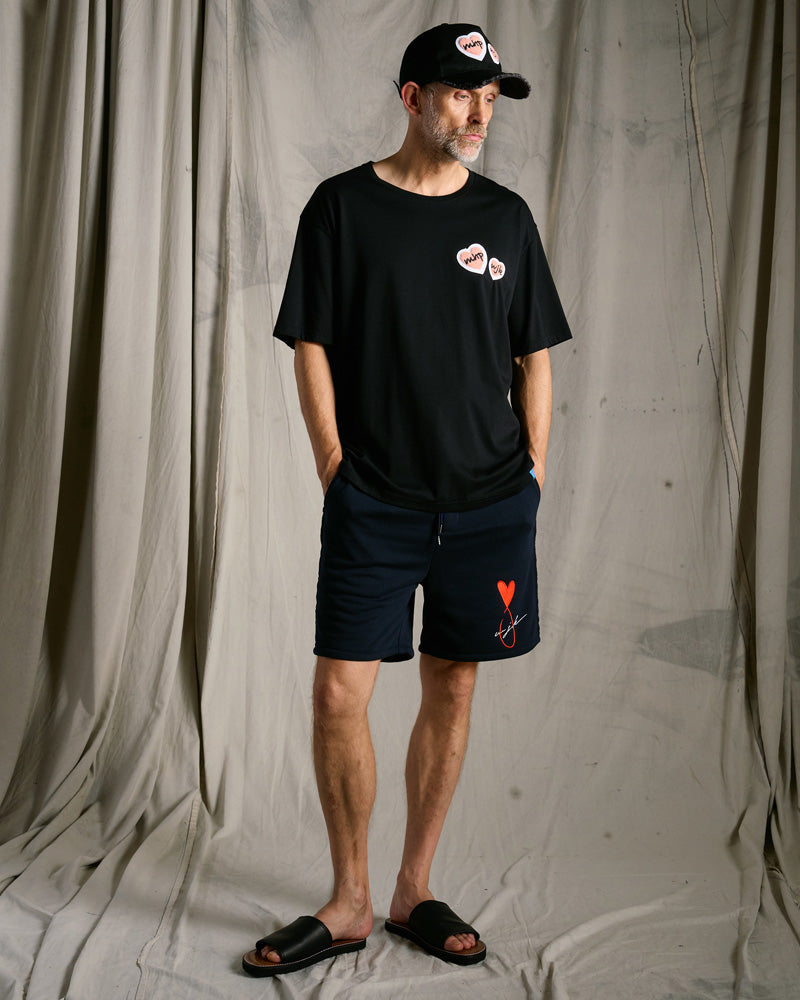 【Maison Honoré Paris × wjk】2-heart patch cut-off mesh cap