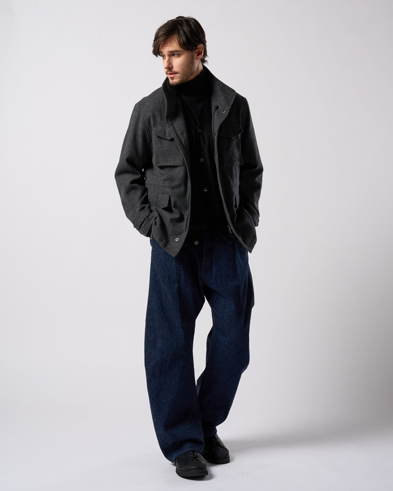 milled wool field jacket