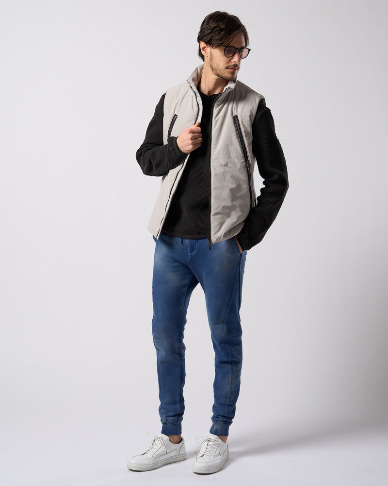 solid zip vest